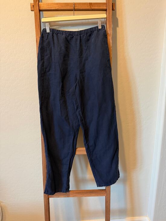 J. Crew Pants - J.Crew Re-Imagined Linen Lyocell Pull-On Pants Navy Size Small